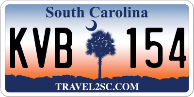 SC license plate KVB154
