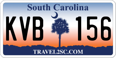 SC license plate KVB156
