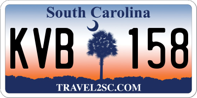 SC license plate KVB158