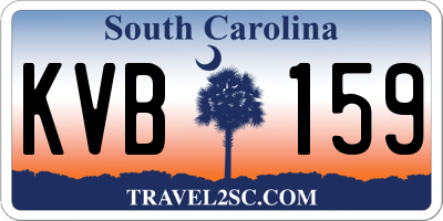 SC license plate KVB159