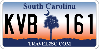 SC license plate KVB161