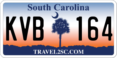 SC license plate KVB164