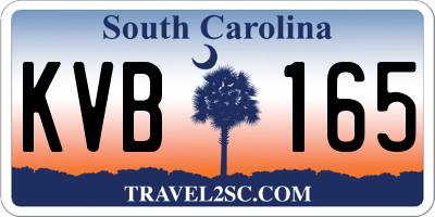 SC license plate KVB165