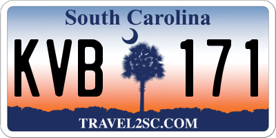 SC license plate KVB171