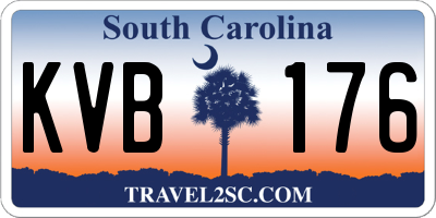 SC license plate KVB176