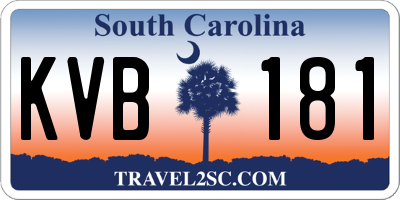 SC license plate KVB181