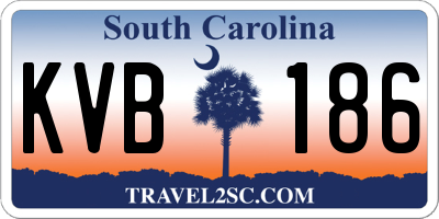 SC license plate KVB186