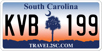SC license plate KVB199