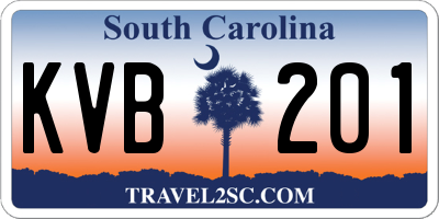 SC license plate KVB201