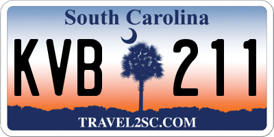 SC license plate KVB211