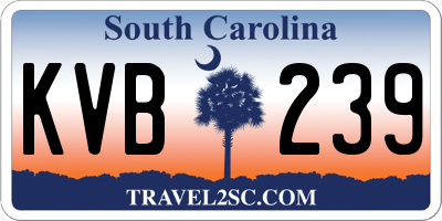 SC license plate KVB239