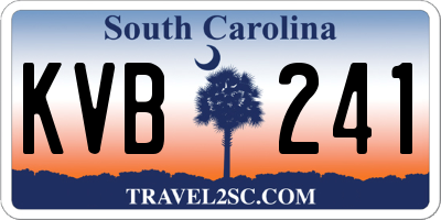 SC license plate KVB241
