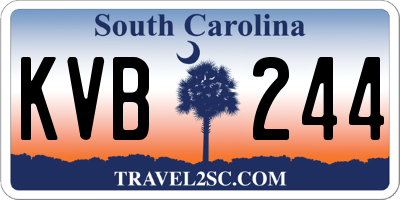 SC license plate KVB244