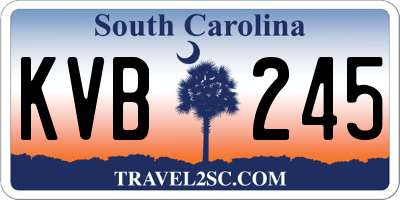 SC license plate KVB245