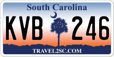SC license plate KVB246