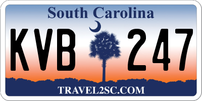 SC license plate KVB247