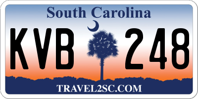 SC license plate KVB248