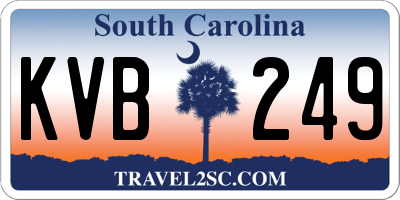SC license plate KVB249