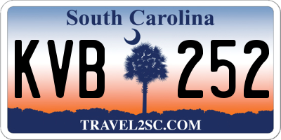 SC license plate KVB252