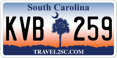 SC license plate KVB259