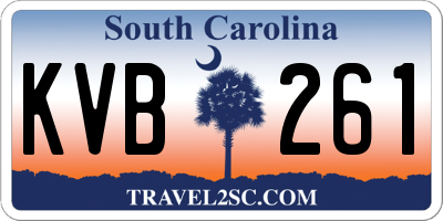 SC license plate KVB261