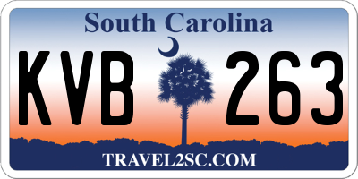 SC license plate KVB263
