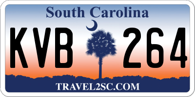 SC license plate KVB264