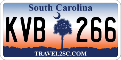 SC license plate KVB266