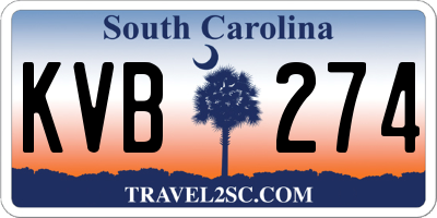 SC license plate KVB274