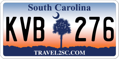 SC license plate KVB276