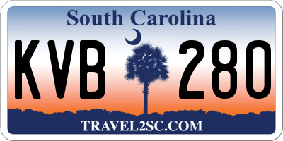 SC license plate KVB280