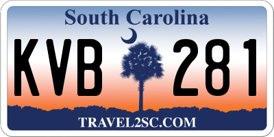SC license plate KVB281