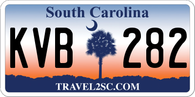 SC license plate KVB282