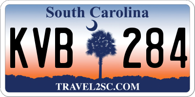 SC license plate KVB284