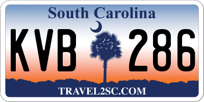 SC license plate KVB286