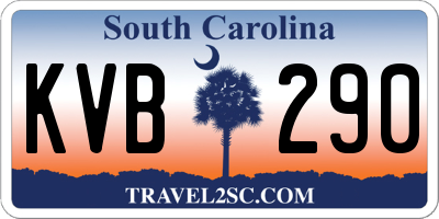 SC license plate KVB290