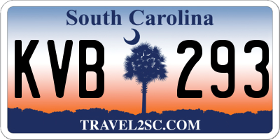 SC license plate KVB293