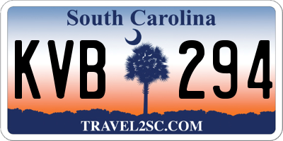 SC license plate KVB294
