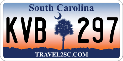 SC license plate KVB297