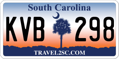 SC license plate KVB298