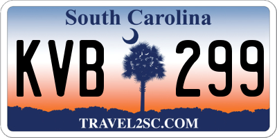 SC license plate KVB299