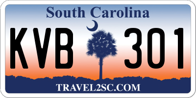SC license plate KVB301