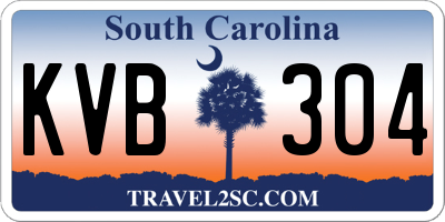 SC license plate KVB304