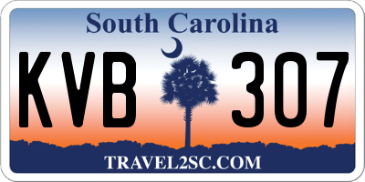 SC license plate KVB307