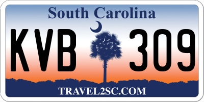 SC license plate KVB309