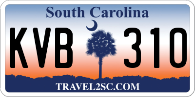 SC license plate KVB310