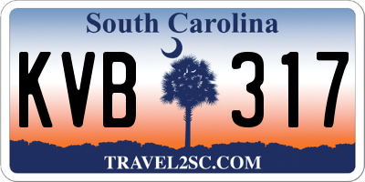 SC license plate KVB317