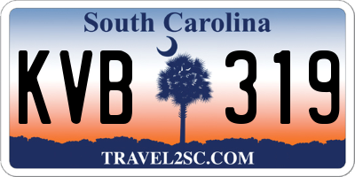 SC license plate KVB319