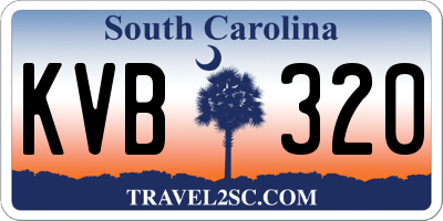 SC license plate KVB320