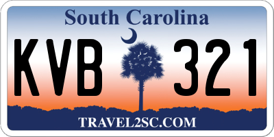 SC license plate KVB321